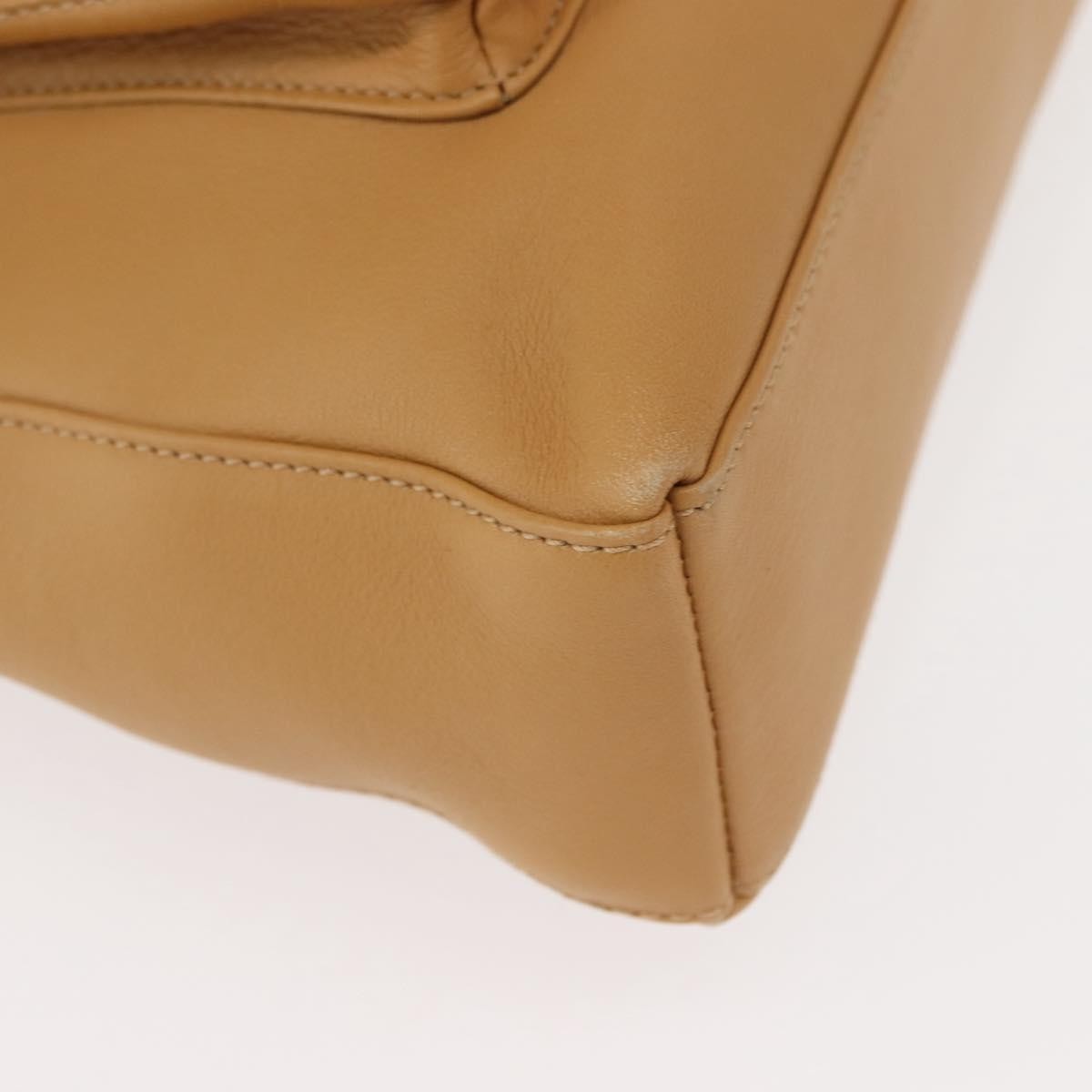 Salvatore Ferragamo Vintage Shoulder Bag Leather, BEIGE, LEATHER, Shoulder bag