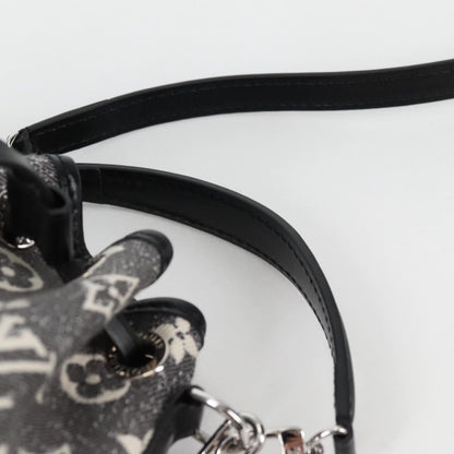 Louis Vuitton Noe NM Handbag Monogram Jacquard Denim, BLACK, CANVAS, Shoulder bag