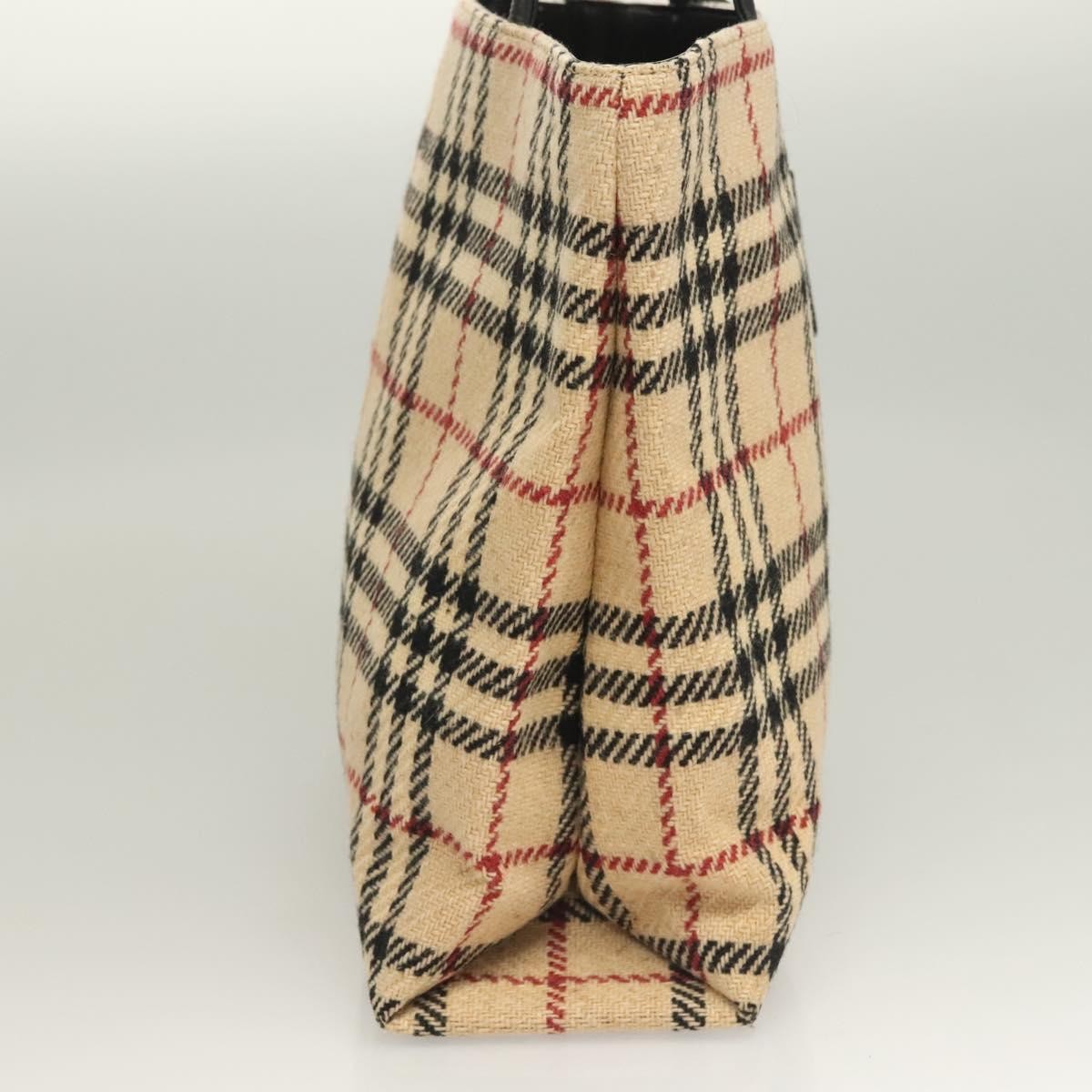 Burberry Nova Check Handbag Wool, BEIGE, WOOL, Handbag