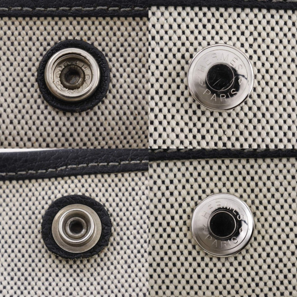 Hermes Garden Party Tote Toile and Leather, GRAY, CANVAS, Tote bag