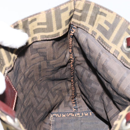 Fendi Vintage Zucca Handbag Zucca, BLACK, CANVAS, Handbag