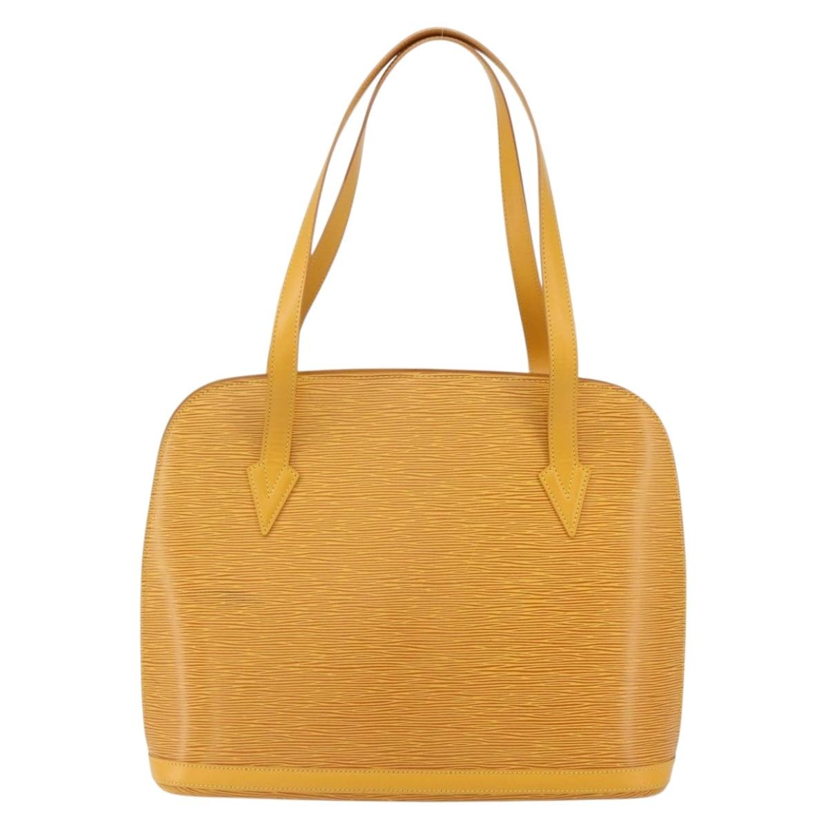 Louis Vuitton Lussac Handbag Epi Leather, YELLOW, LEATHER, Shoulder bag