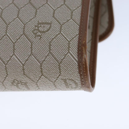 Christian Dior Vintage Honeycomb chain Canvas, BEIGE, CANVAS, Shoulder bag