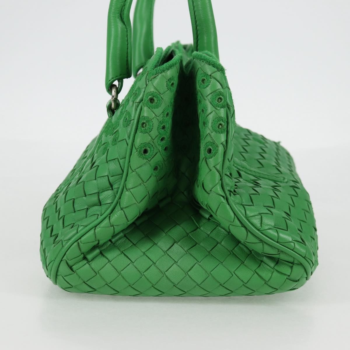 Bottega Veneta Intrecciato Leather, GREEN, LEATHER, Handbag