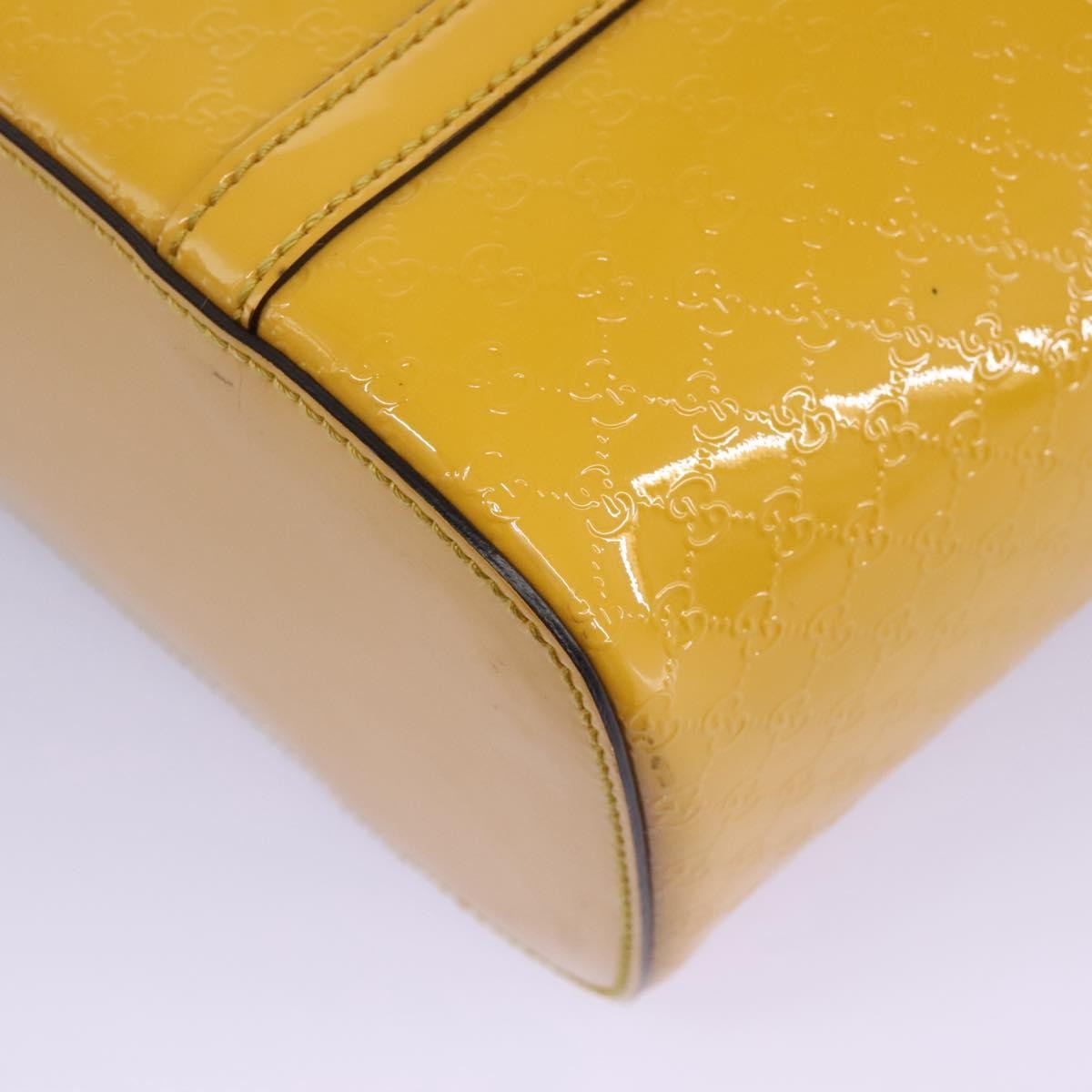 Gucci Nice Tote Microguccissima Patent, YELLOW, PATENT_LEATHER, Tote bag