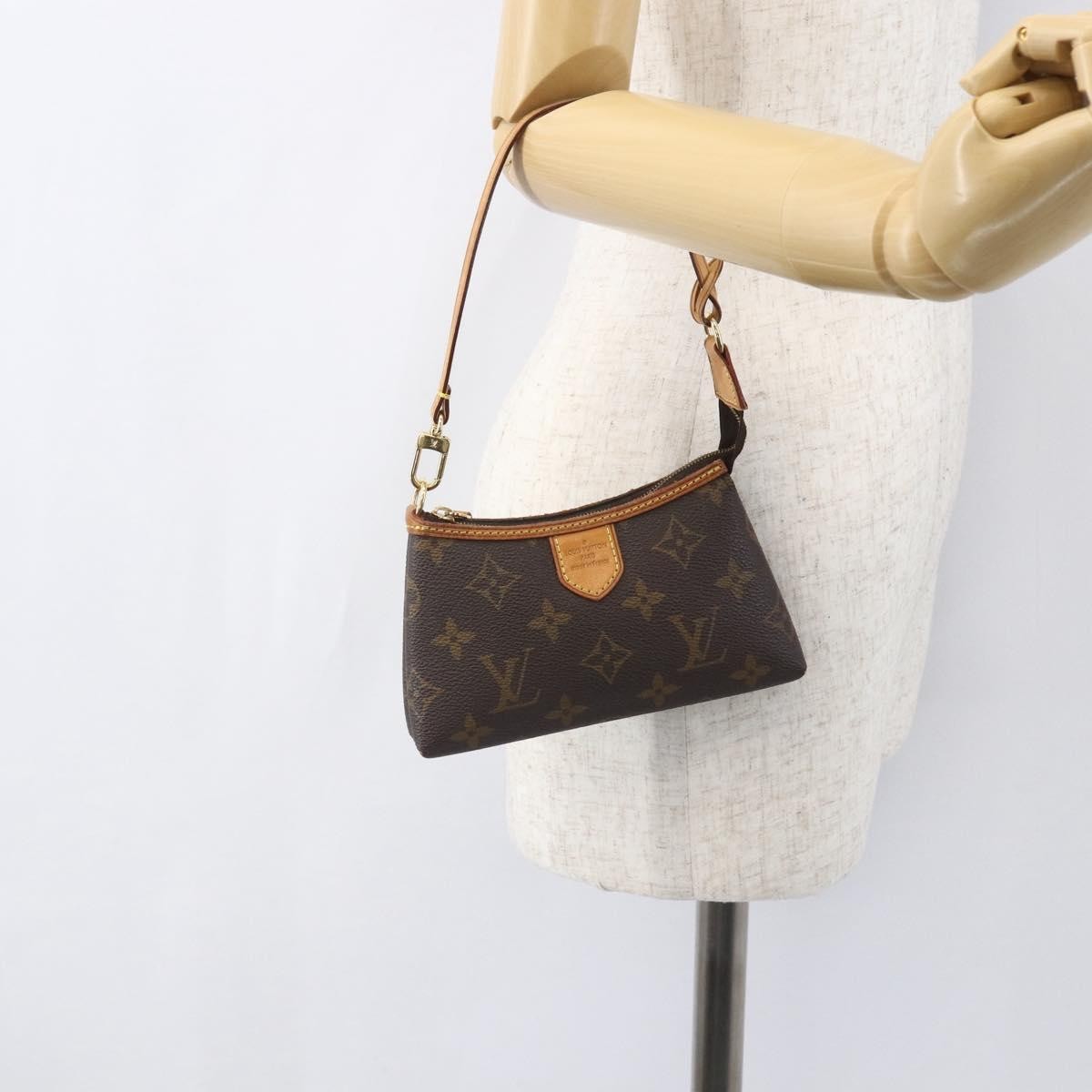 Louis Vuitton Delightful Pochette Monogram Canvas, BROWN, CANVAS, Clutche & pouche