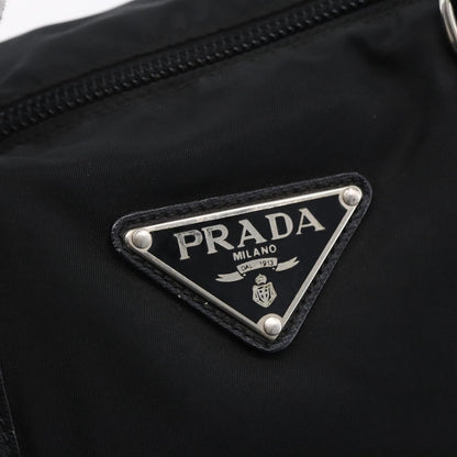 Prada Vintage Zip Handbag Tessuto, BLACK, NYLON, Handbag
