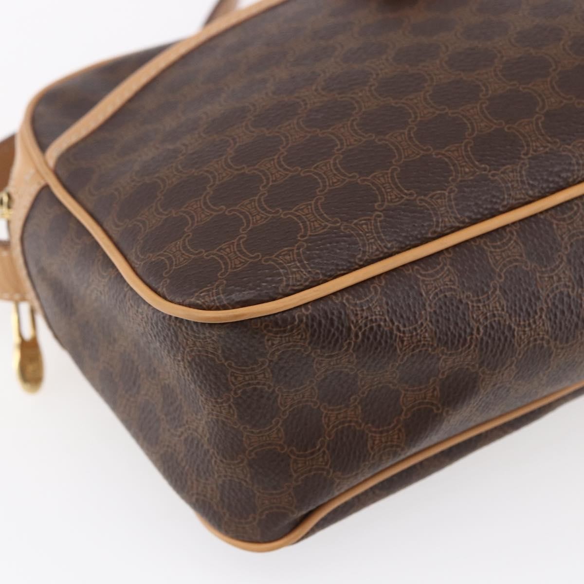 Celine Macadam Shoulder Bag PVC Leather, BROWN, PVC, Shoulder bag