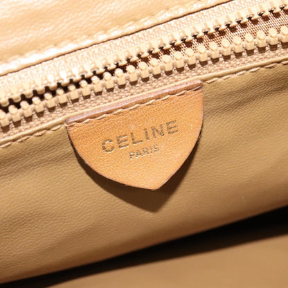 Celine Vintage Macadam Handbag Canvas, BEIGE, CANVAS, Handbag