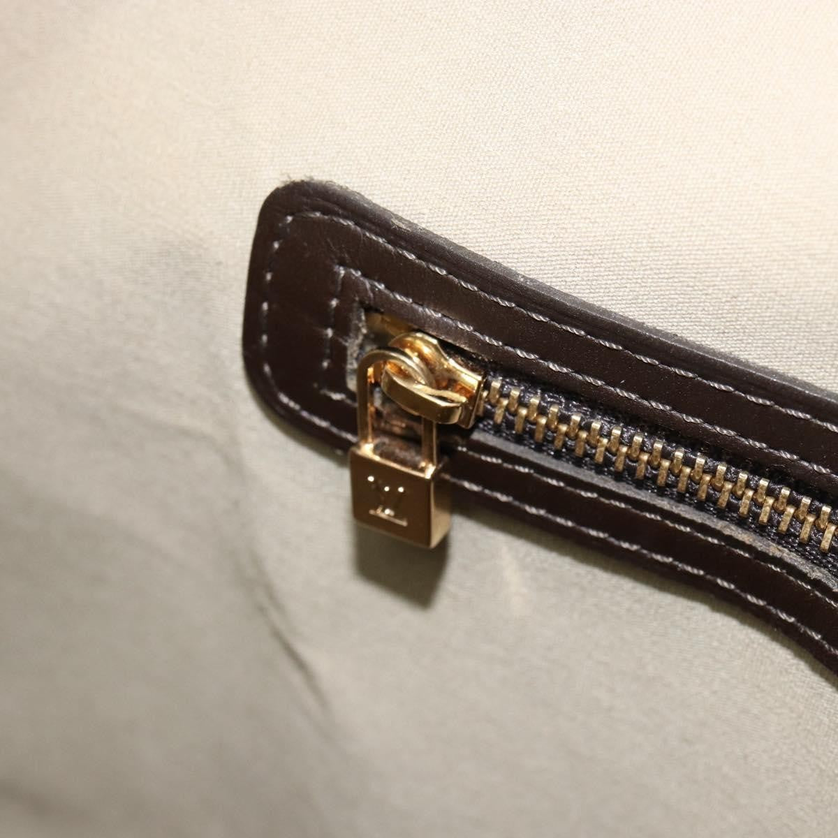 Louis Vuitton Alma Handbag Mini Lin Monogram, KHAKI, CANVAS, Handbag