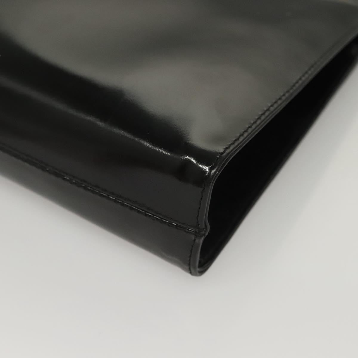 Salvatore Ferragamo Vintage Gancini Chain Shoulder Bag Patent Leather, BLACK, PATENT_LEATHER, Shoulder bag