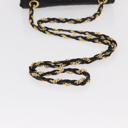 Bally Vintage Chain Shoulder Bag Quilted Leather, BLACK, LEATHER, Shoulder bag