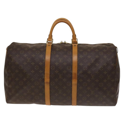 Louis Vuitton Keepall Bag Monogram Canvas, BROWN, CANVAS, Travel bag
