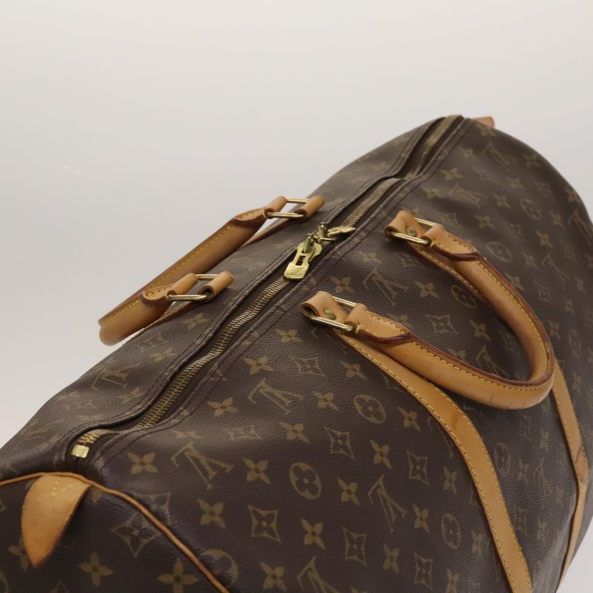 Louis Vuitton Keepall Bag Monogram Canvas, BROWN, CANVAS, Travel bag