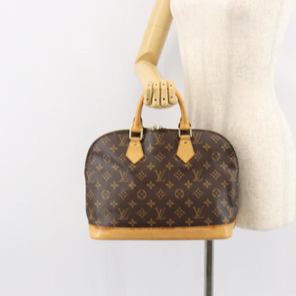 Louis Vuitton Alma Handbag Monogram Canvas, BROWN, CANVAS, Handbag