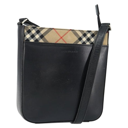 Burberry Nova check Shoulder bag Canvas, BEIGE, LEATHER, Shoulder bag