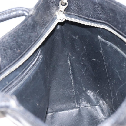 Chanel Medallion Tote Quilted Caviar, BLACK, LEATHER, Tote bag