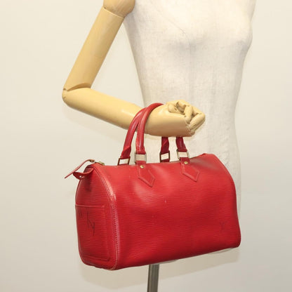 Louis Vuitton Speedy Handbag Epi Leather, RED, LEATHER, Handbag