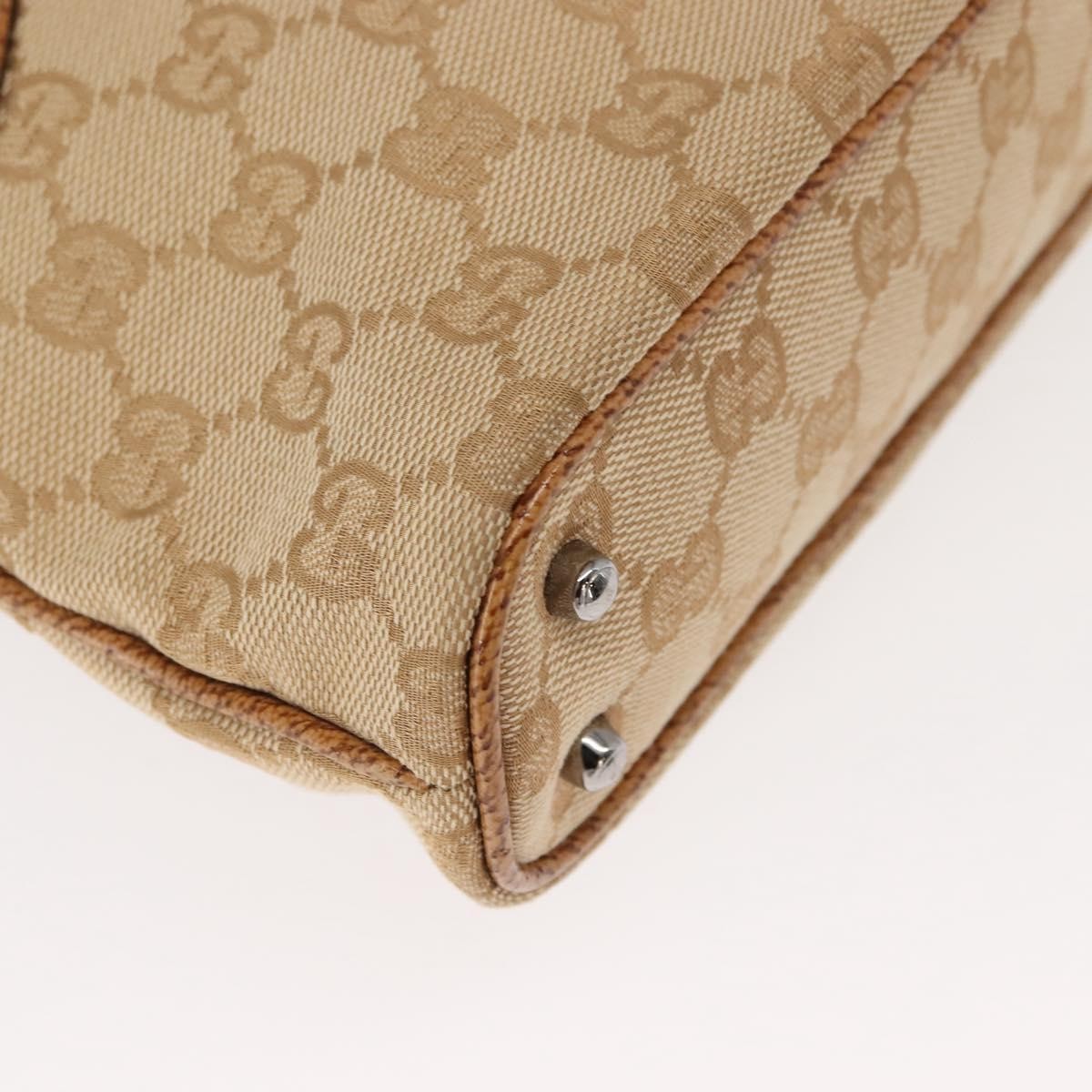 Gucci Vintage Ring Tote GG Canvas with Leather, BEIGE, CANVAS, Tote bag