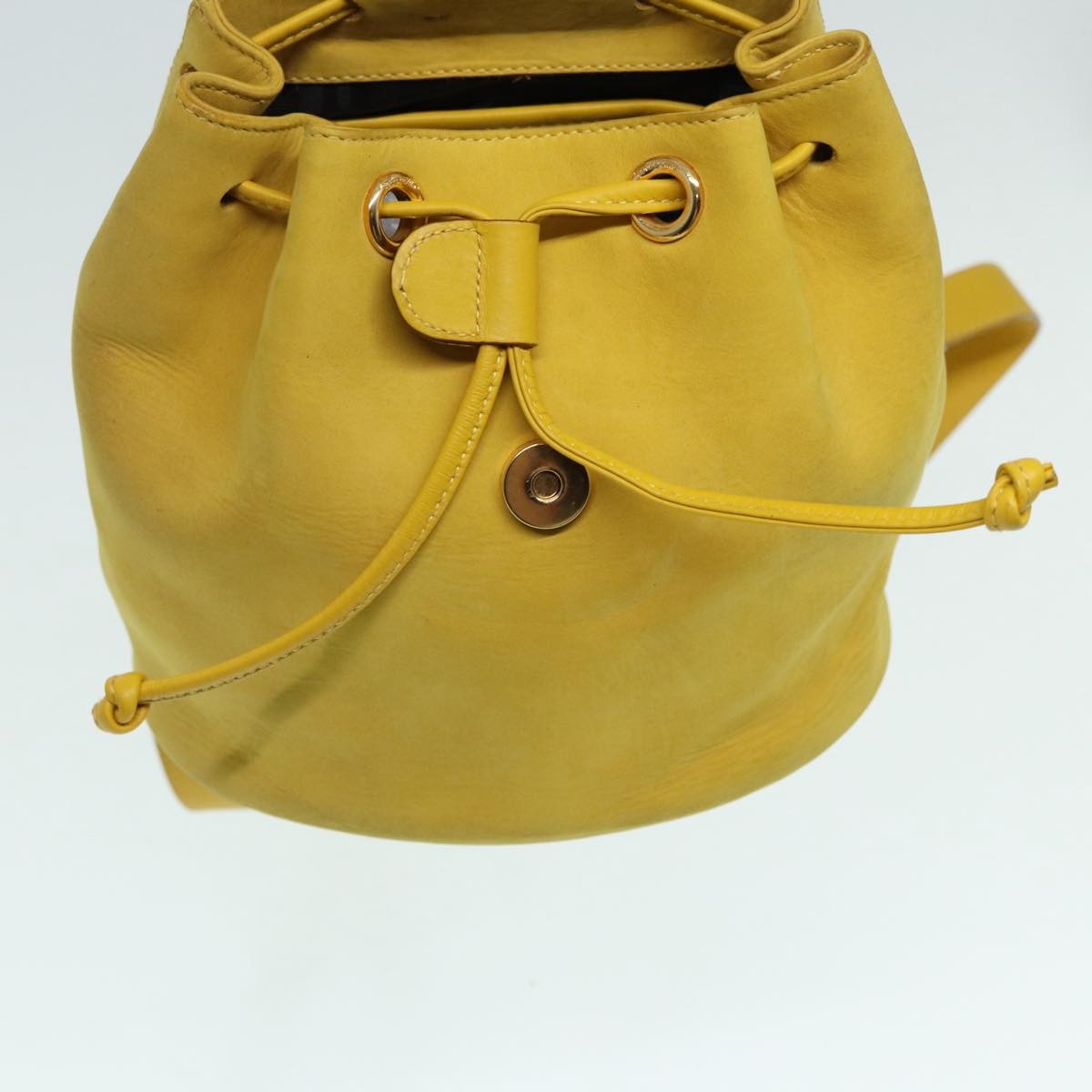 Salvatore Ferragamo Gancini Flap Drawstring Backpack Suede, YELLOW, SUEDE, Backpack