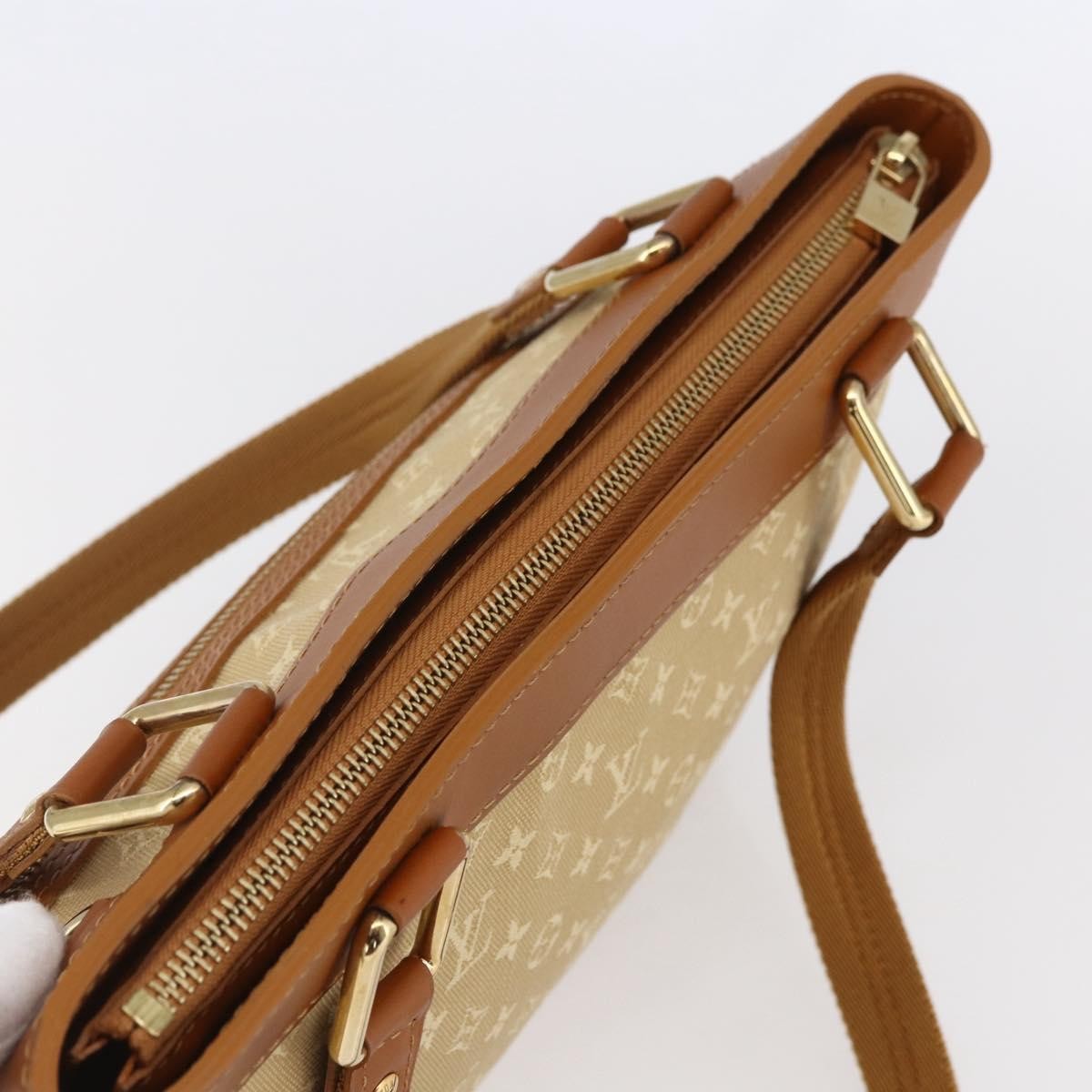 Louis Vuitton Lucille Handbag Mini Lin, BEIGE, CANVAS, Handbag