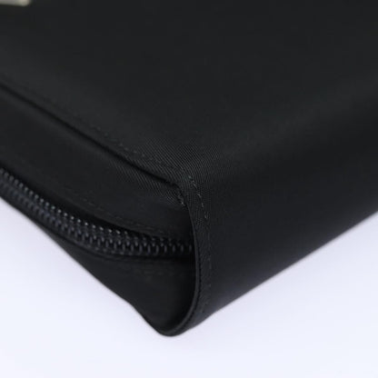 Prada MiniDisc pouch Nylon, BLACK, NYLON, Clutche & pouche