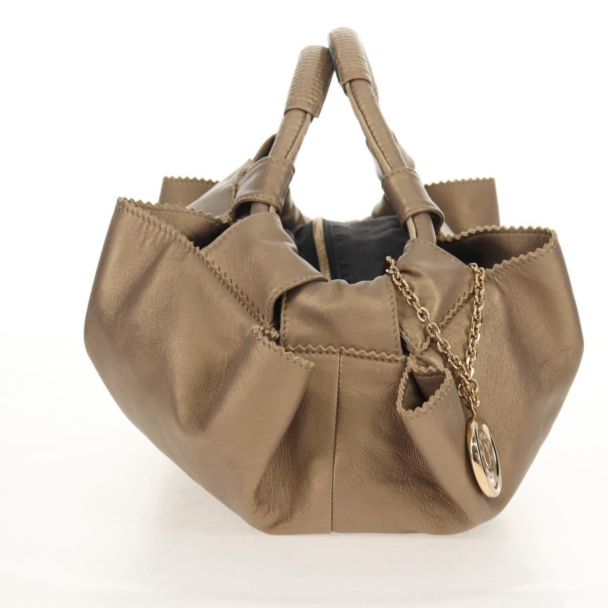 Loewe Anagram Logo Nappa Aire Hand Bag Leather, GOLD, LEATHER, Handbag