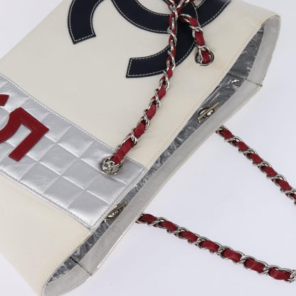 Chanel No.5 Tote Canvas and Leather, WHITE, CANVAS, Tote bag