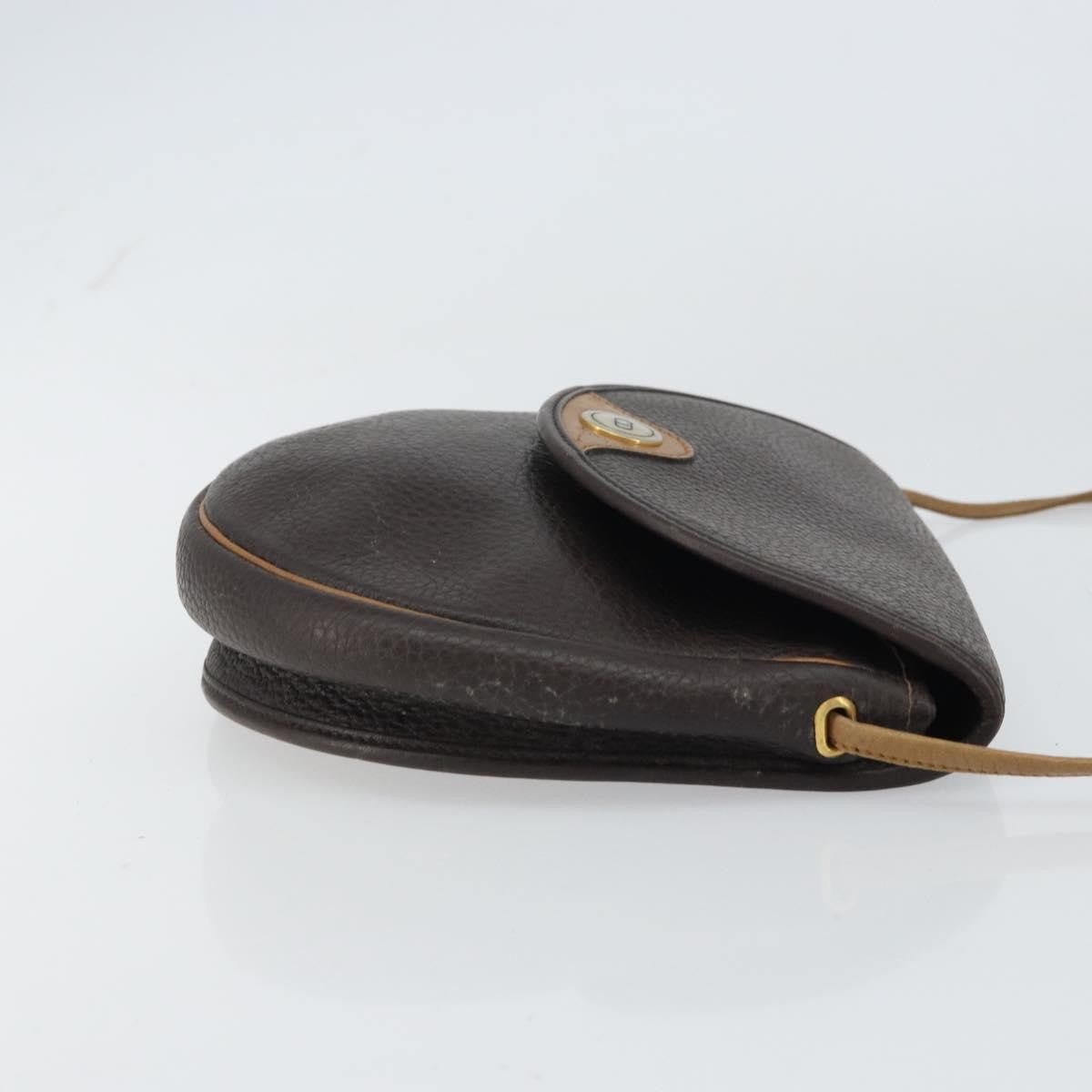 Christian Dior Vintage CD Flap Shoulder Bag Leather, BROWN, LEATHER, Shoulder bag