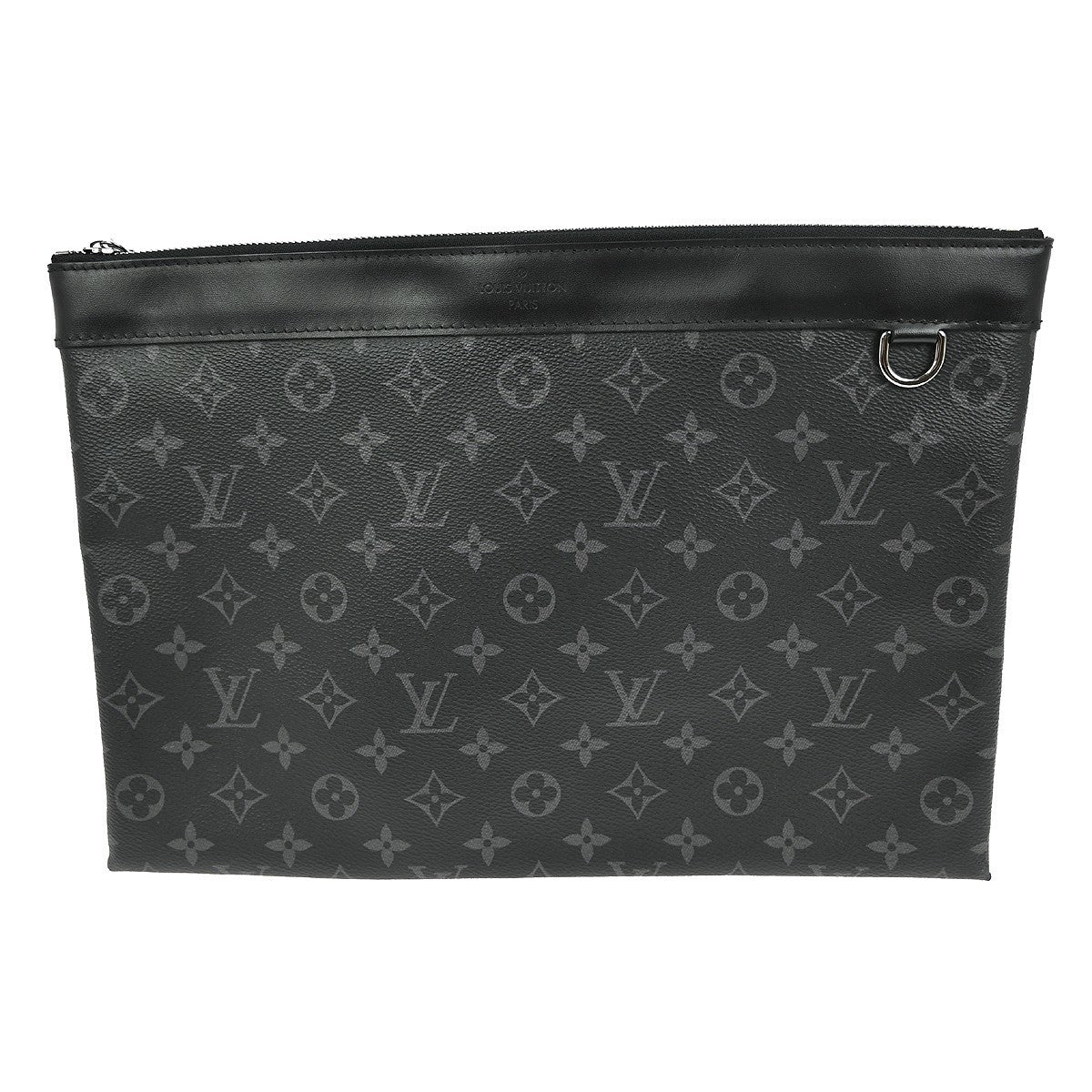 Louis Vuitton Discovery Pochette Monogram Eclipse Canvas, BLACK, CANVAS, Clutche & pouche