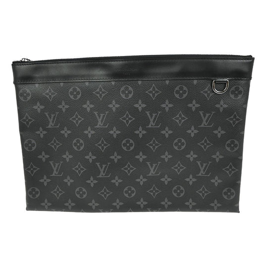 Louis Vuitton Discovery Pochette Monogram Eclipse Canvas, BLACK, CANVAS, Clutche & pouche