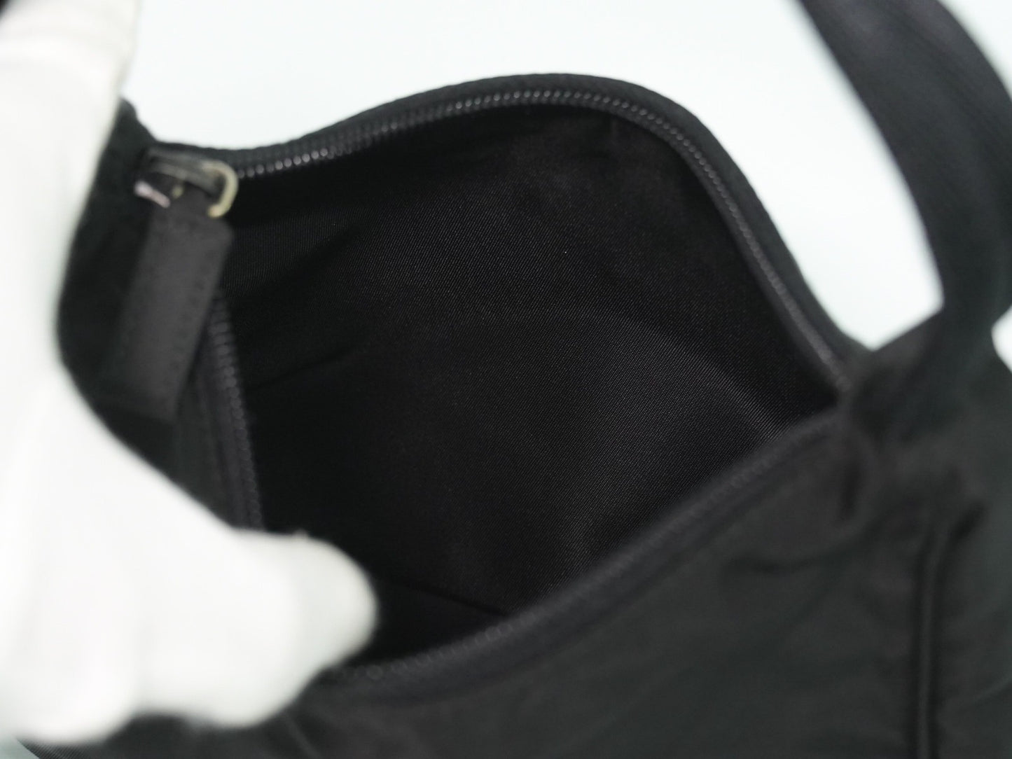 Prada Hobo Tessuto, BLACK, NYLON, Handbag