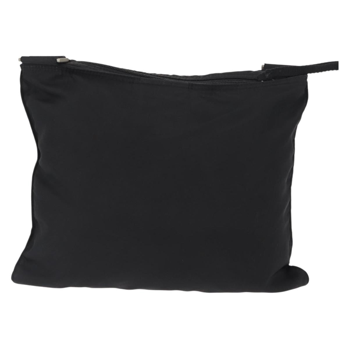 Prada Zip Messenger Bag Tessuto, BLACK, NYLON, Shoulder bag