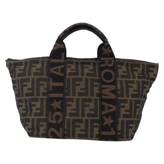 Fendi Zucca Tote bag FF motif, BROWN, CANVAS, Tote bag