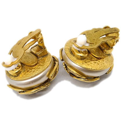 Chanel Vintage Triple cc earrings Metal, GOLD, GOLD_PLATED, Earrings