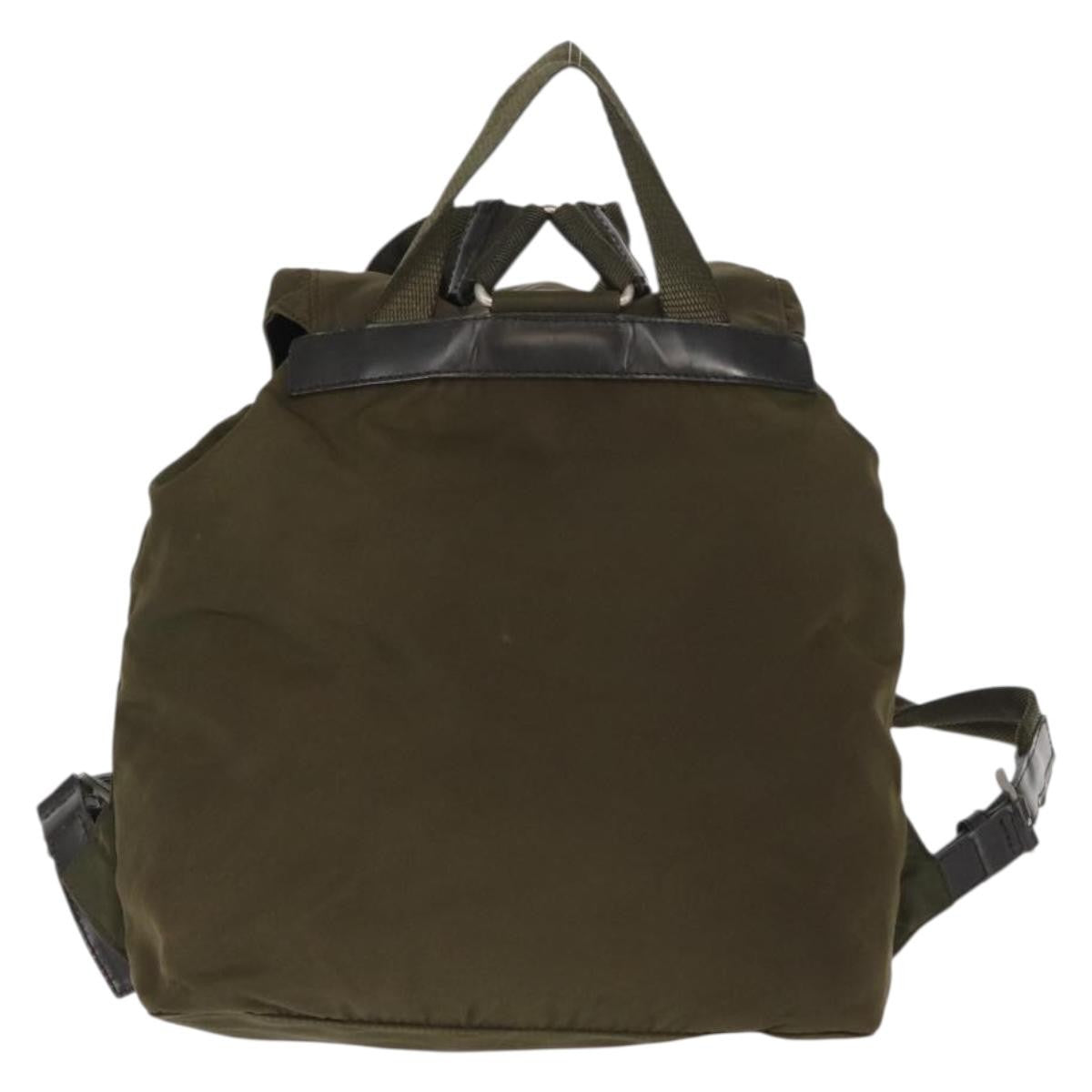 Prada Double Front Pocket Backpack Tessuto, KHAKI, NYLON, Backpack