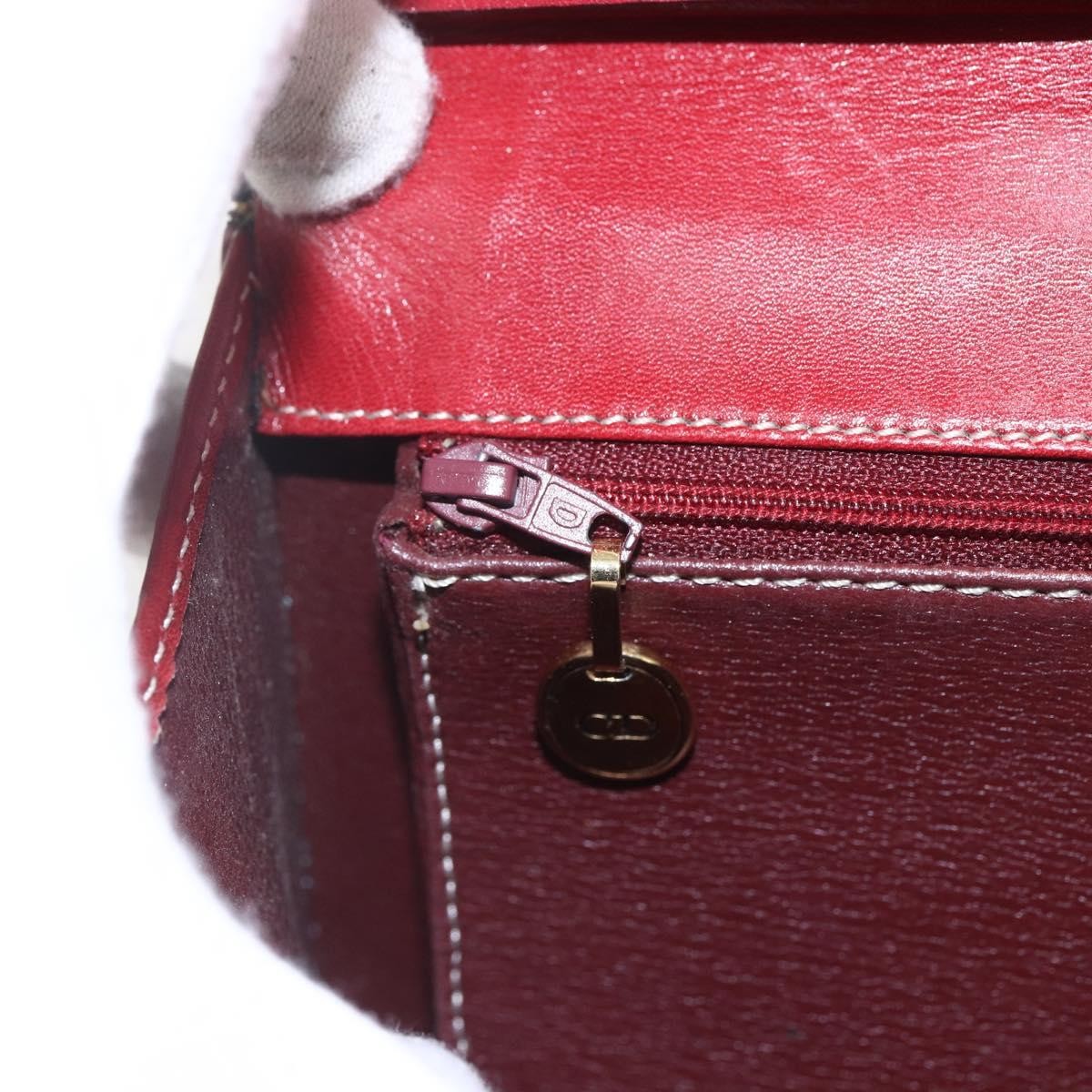 Christian Dior Vintage Handbag Leather, RED, LEATHER, Handbag