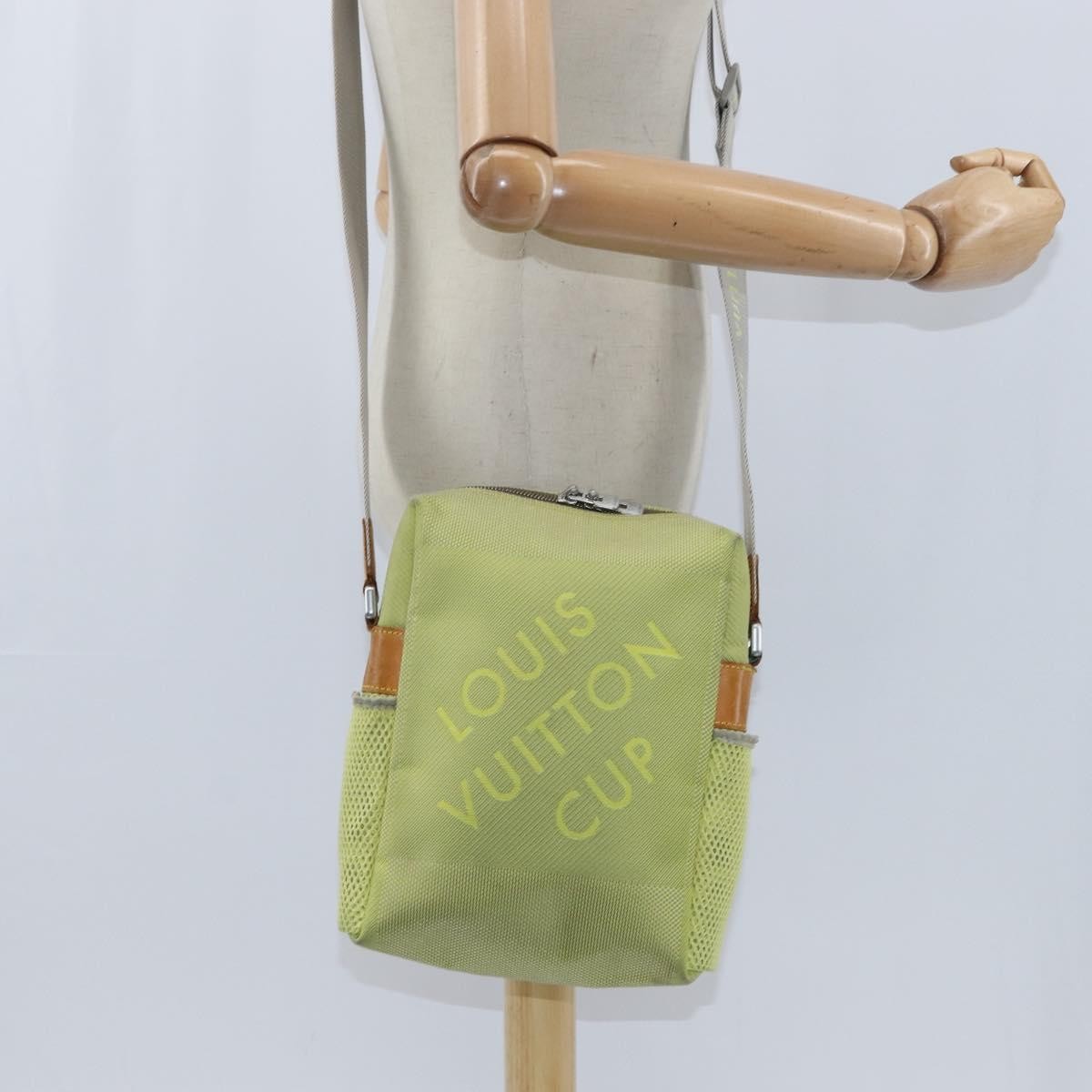 Louis Vuitton Cup Weathery Bag Damier Geant Canvas, YELLOW, CANVAS, Shoulder bag