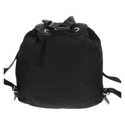 Prada Front Pocket Buckle Backpack Nylon, BLACK, NYLON, Backpack