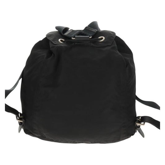 Prada Front Pocket Buckle Backpack Nylon, BLACK, NYLON, Backpack
