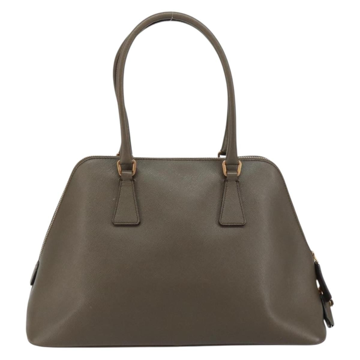 Prada Promenade Bag Saffiano Leather, BROWN, LEATHER, Handbag