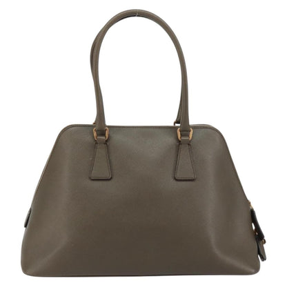 Prada Promenade Bag Saffiano Leather, BROWN, LEATHER, Handbag