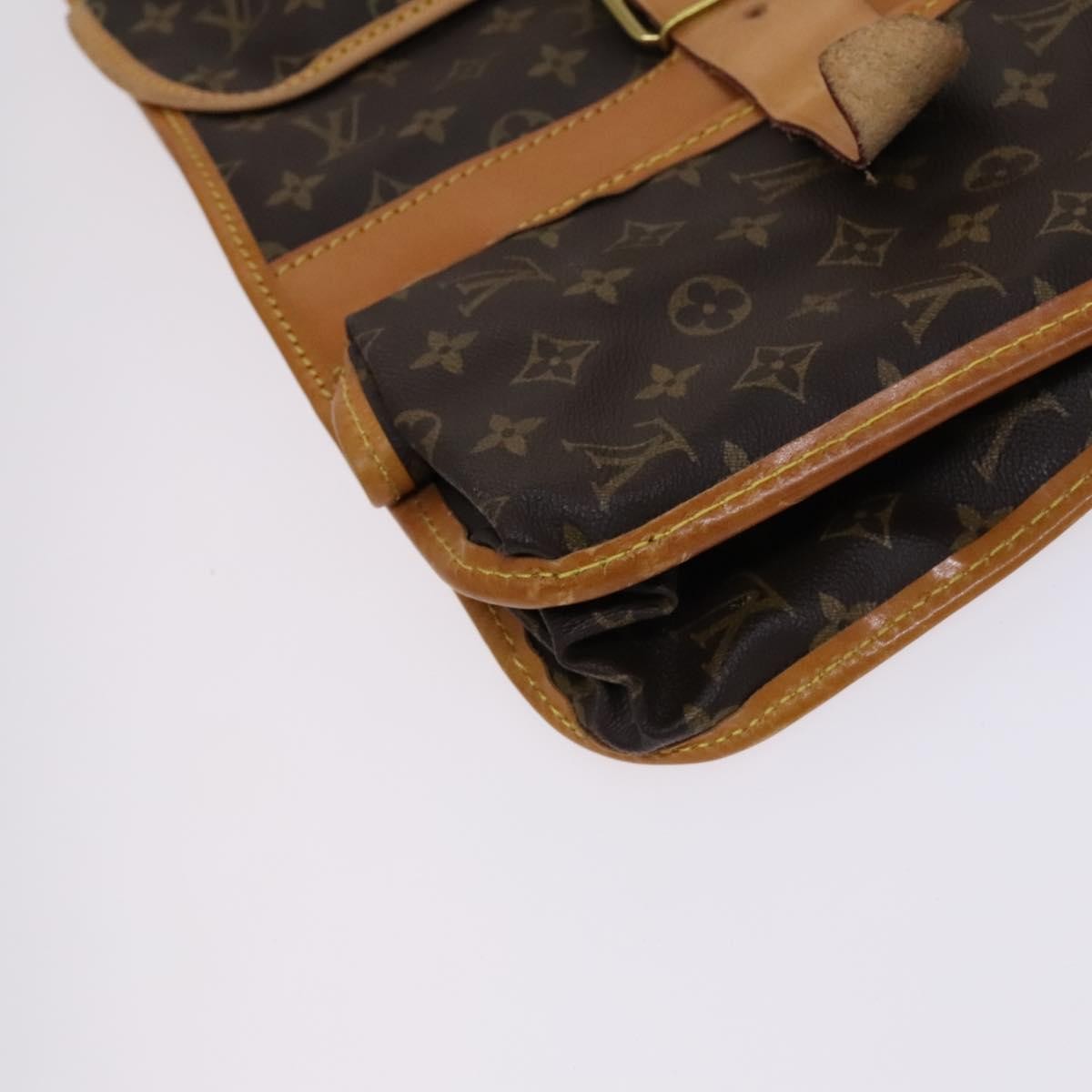 Louis Vuitton Sac Chasse Hunting Bag Monogram Canvas, BROWN, CANVAS, Travel bag