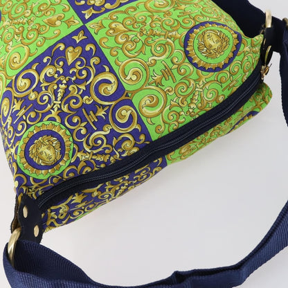 Versace Vintage Shoulder Bag Cotton, GREEN, COTTON, Shoulder bag