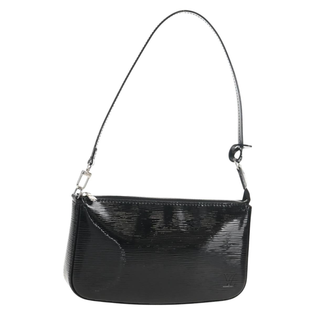 Louis Vuitton Pochette Accessoires NM Electric Epi Leather, BLACK, LEATHER, Clutche & pouche