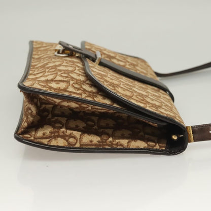 Christian Dior Vintage Trotter Shoulder Bag Canvas, BROWN, CANVAS, Shoulder bag