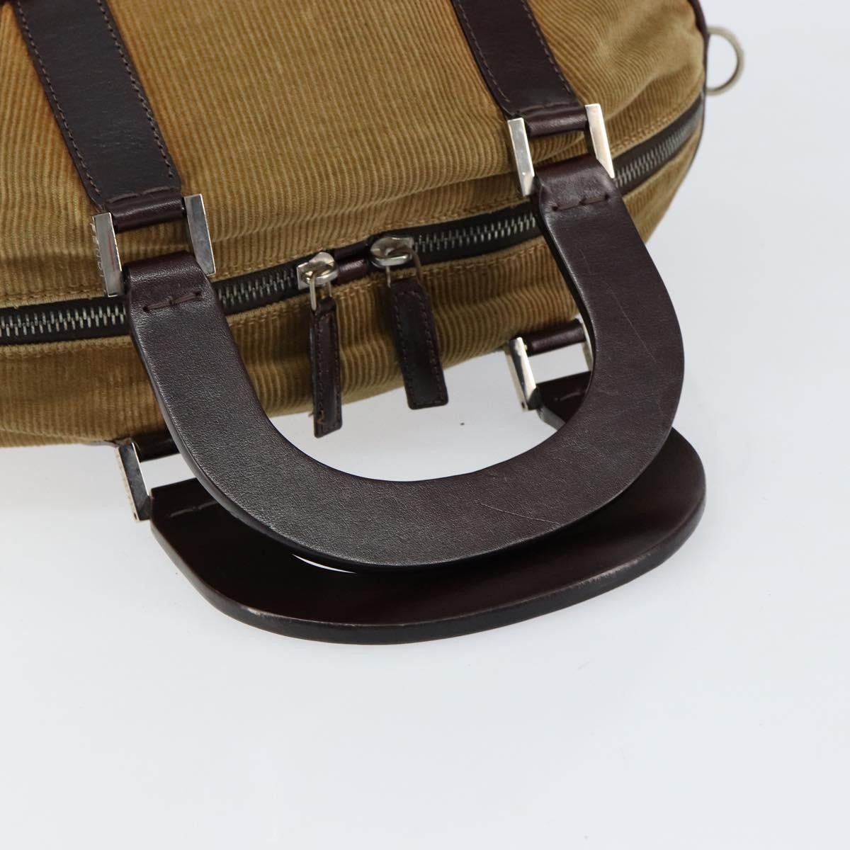 Fendi Vintage Top Handle Bag Velvet, BEIGE, VELVET, Handbag