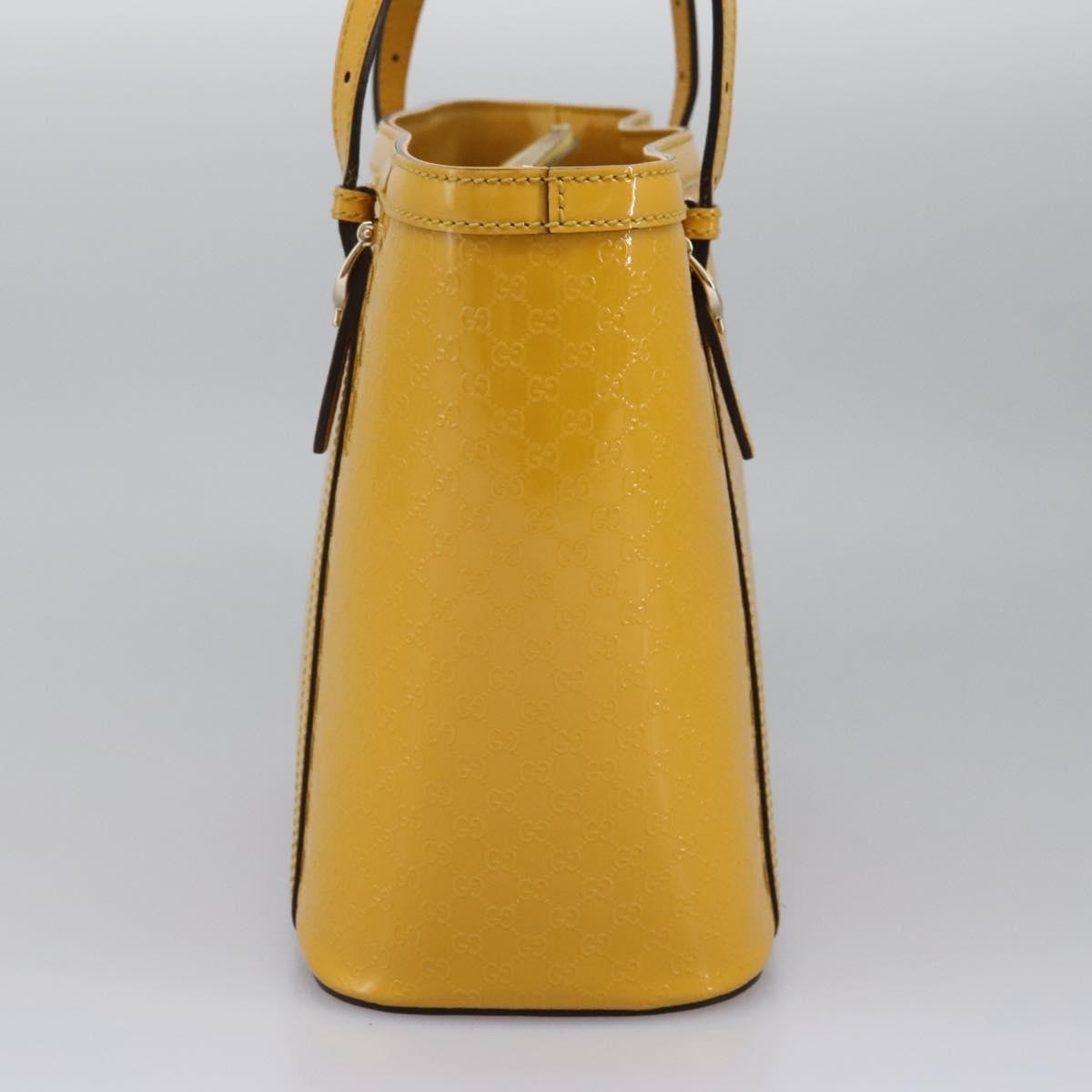 Gucci Nice Tote Microguccissima Patent, YELLOW, PATENT_LEATHER, Tote bag
