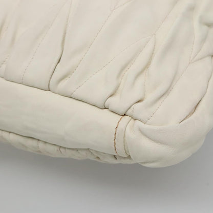 Miu Miu Vintage Tote bag Leather, WHITE, LEATHER, Tote bag