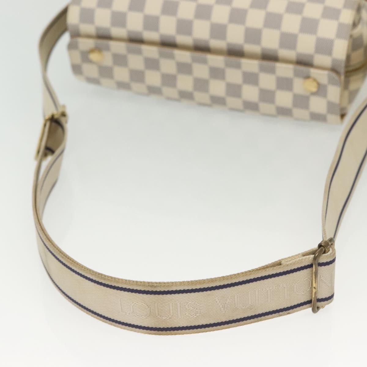 Louis Vuitton Naviglio Handbag Damier, WHITE, CANVAS, Shoulder bag